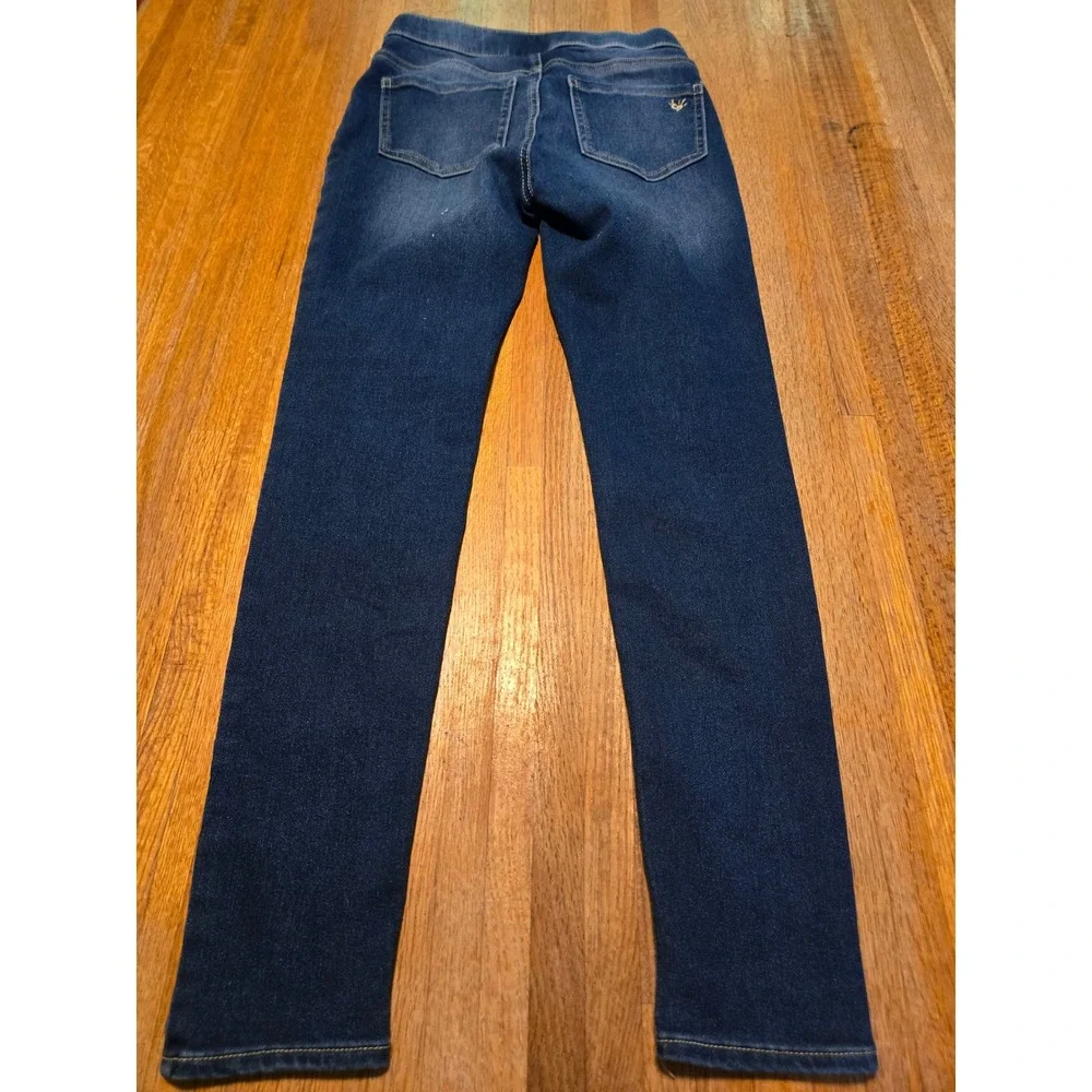 Justice Girls 14 Slim Blue Denim‎ Medium Wash Pull On Stretch Jeggings Jeans
